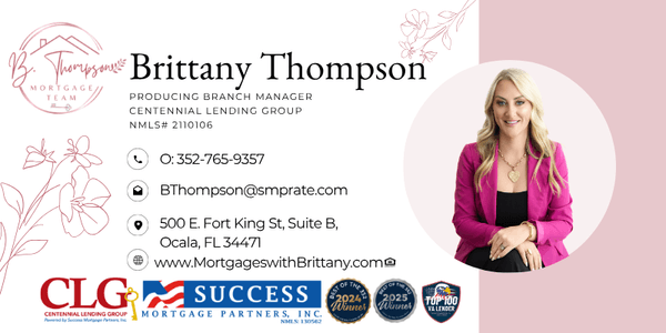 Brittany Thompson, Producing Branch Manager, Success Mortgage Partners — contact card